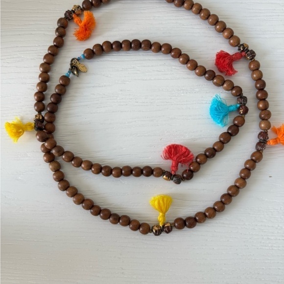 Melvin Bohemian Beaded Necklace with Colorful Tassels - Picture 2 of 6